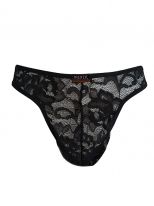 F706-57 black lace thong