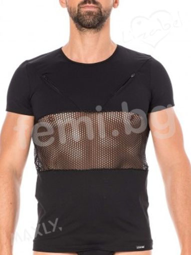 8800/L 2004-81 Мъжка Секси Тениска Lookme -  с мрежа размер М