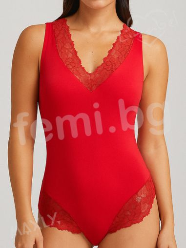 1636 Дамско боди бикина червено