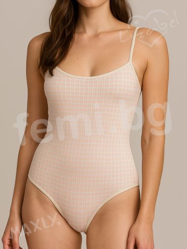 1236R Боди бикина в бледо розово