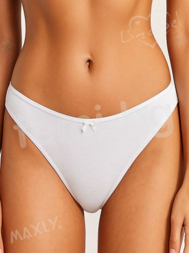 1603 Бикина Бразилиана бяла с дантела отзад