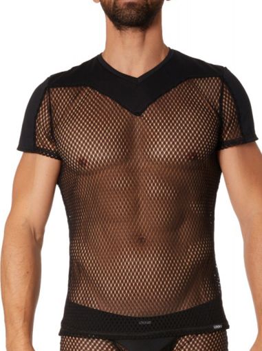 Супер секси Мъжка Тениска Lookme - прозрачна f21-81 размер М