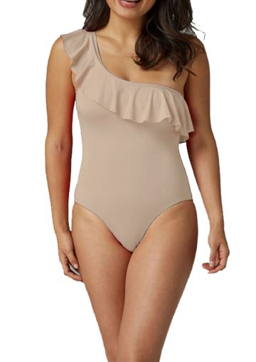 One-shoulder swimsuit with ruffles – MOCCA - model BELLA 8