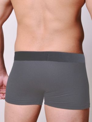 5667 Мъжки Боксер с широк външен ластик антрацит - памук 