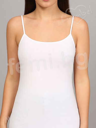 1231 Дамски Корсаж с тънка презрамка бял