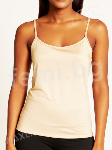 1231 Дамски Корсаж с тънка презрамка шампан