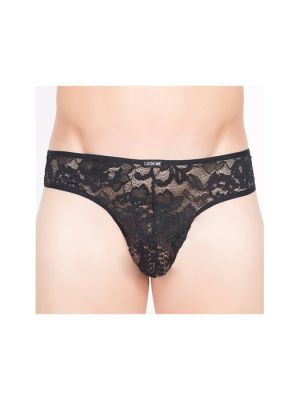 F706-57 black lace thong